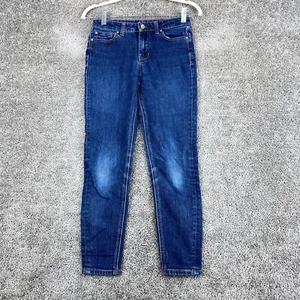 Kate Spade Skirt The Rules Cropped Jeans Girls Size 12 Blue Low Rise 5-Pocket - Picture 1 of 11