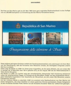 1. San Marino 1993 Inauguration of State Television - Picture 1 of 1
