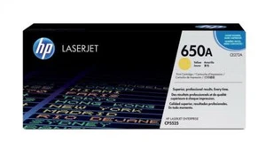 HP CE272A (650A) Yellow Original Laserjet Printer Toner Cartridge VAT Invoice - Picture 1 of 1