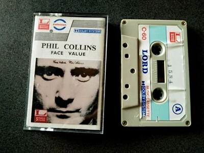 RARE PHIL COLLINS FACE VALUE  CASSETTE TAPE LORD LABEL ASIAN IMPORT LIKE NEW - Image 1 of 2