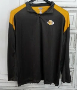 Men's Size L NBA X3 COOL 100% Polyester Long Sleeve Shirt w/1/4 Front Zip - Picture 1 of 7