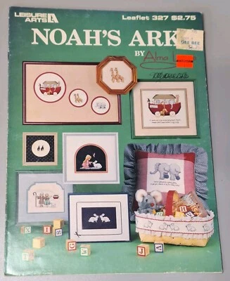 Leisure Arts 327 NOAH'S ARK BY ALMA LYNNE Cross Stitch Booklet - Image 1 of 4