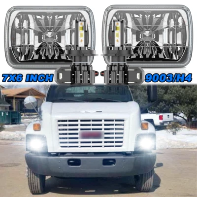 Fit GMC safari C6500 C7500 Topkick 7x6" Inch LED Headlight High/Low Beam DOT - Image 1 of 4