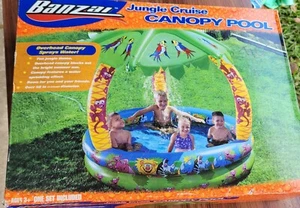 Banzai Jungle Cruise Canopy Pool, Vintage, Sealed, Sprinkler, 58 inch - Picture 1 of 3