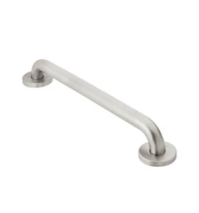 Moen R8712P Home Care Peened 12" Concealed Screw Grab Bar, Stainless Steel - Picture 1 of 7