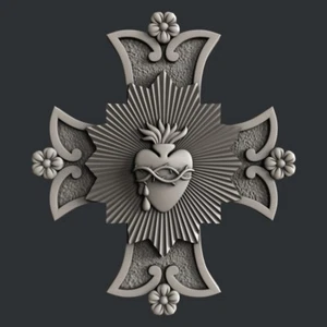 3D STL Modelle für CNC, Artcam, Aspire, Relief Cross 12 - Bild 1 von 3