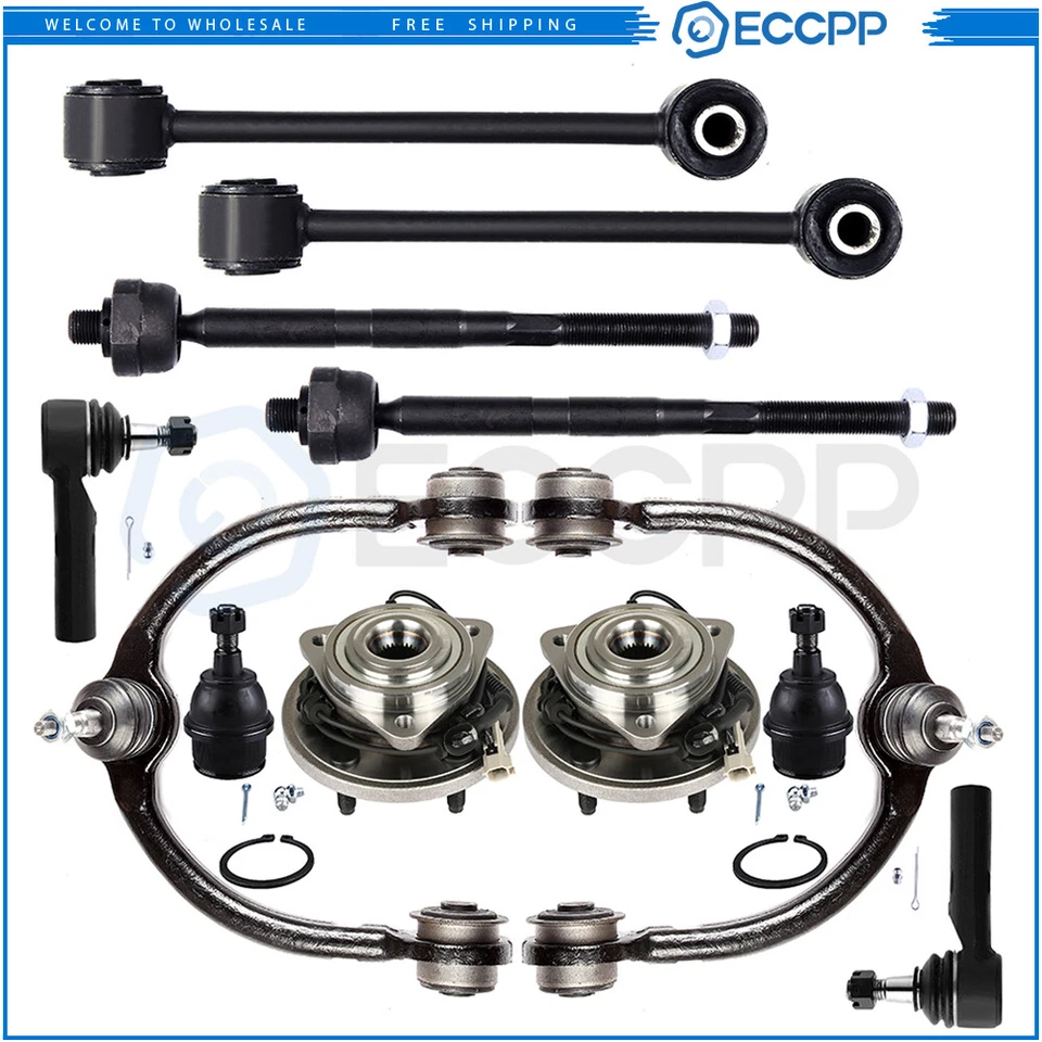 12x Front Control Arm Ball Joint Tie Rod End Sway Bar For 06-10 Jeep Commander - Image 1 of 4