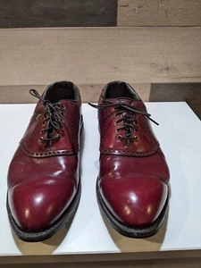 FOOTJOY Classics Men’s 10D Mahogany Brown Oxford Spikeless Golf Shoes 55855 - Picture 1 of 10