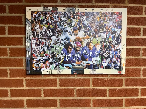 24x16 MINNESOTA VIKINGS framed CANVAS Print Fran Tarkenton Randy moss art poster Cover