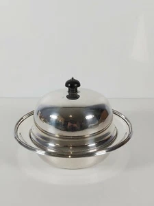 HB&H Harrison Brothers & Howson Alpha Silver Plated Muffin Dish & Cover - Picture 1 of 8