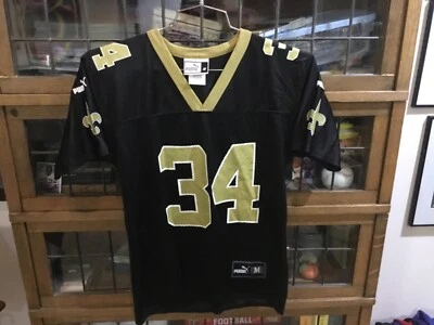 Винтажная футболка Рики Уильямса No34 New Orleans Saints черная PUMA размер молодежный M - классная - Изображение 1 из 4