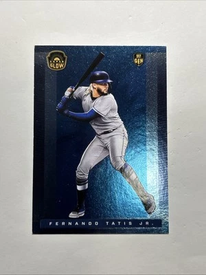 2021 Super Glow Sports Inaugural FERNANDO TATIS JR 1st Ever BLUE FOIL PARALLEL - Image 1 of 3