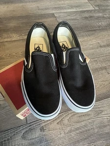 Scarpe Vans Off The Wall nuove classiche slip on nere uomo taglia 5 donna taglia 6,5 - Foto 1 di 6