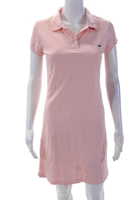 Vestido Polo Vineyard Vines Para Mujer Algodón Manga Corta Cuello Rosa Talla L Foto 1 de 4