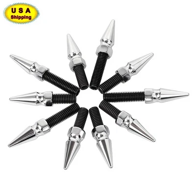 Chrome Spike Rear Fender Strut Bolts Kit For Harley Softail Fat Boy Night Train - Изображение 1 из 4