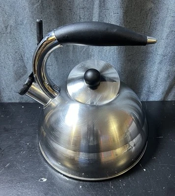 De colección - Tetera Kamenstein Metal Silbido Tetera Todo Acero Inoxidable 2QT Foto 1 de 4