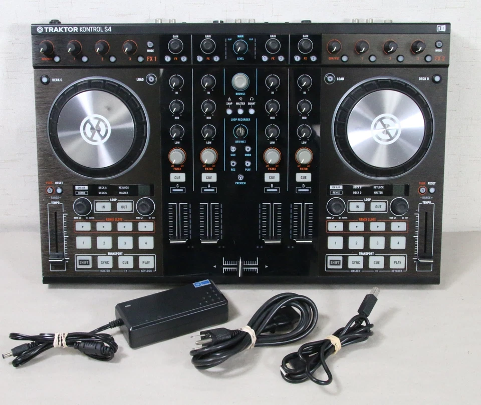 Native Instruments Traktor Kontrol S4 MK2 4-Channel DJ Controller w/ AC Adapter - Image 1 of 4