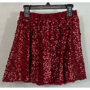 Cherokee Red Sequin Skirt Girls Size 10/12 - Picture 1 of 5