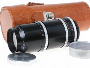 Teleobjetivo Carl Zeiss Sonnar 250 mm f5,6 con estuche + tapas, hecho en Alemania 1956 - Imagen 1 de 13