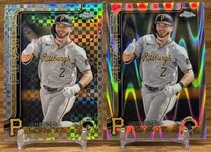 SPENCER HORWITZ X-Fractor + RayWave Refractor LOT | 2025 Topps Chrome PIRATES - Picture 1 of 2
