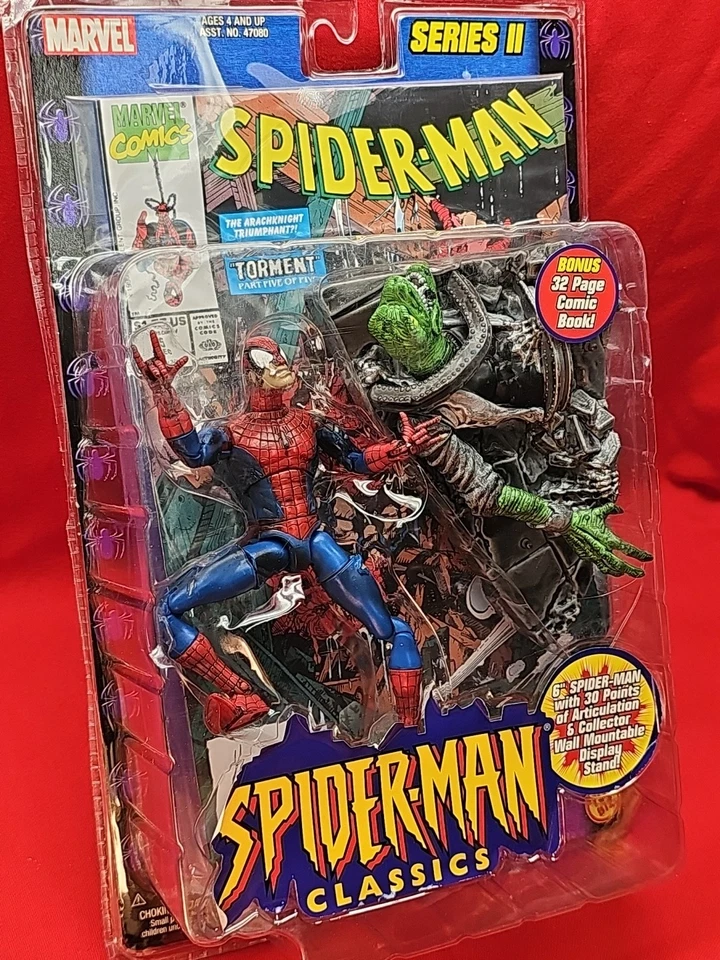 Figura de acción ToyBiz Spider-Man Classics Serie 2 Battle Ravaged Spider-Man Foto 1 de 4