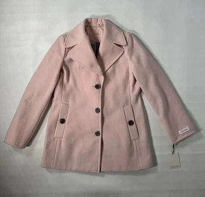 Calvin Klein Pale Pink Short Trench Over Coat - Women’s Size 12 NWT $129 - Picture 1 of 20