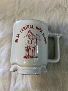 Cl Frankoma Pottery Tulsa Oklahoma Central High School Coffee Cup Collectable - Picture 1 of 9