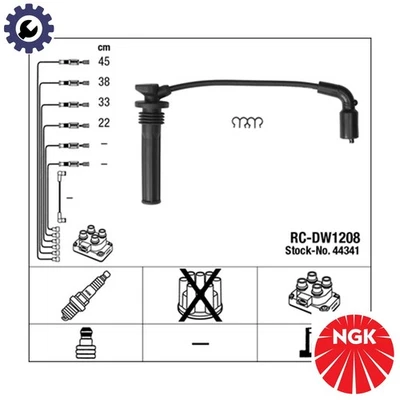 IGNITION CABLE KIT 44341 FOR CHEVROLET AVEO/GENTRA/KALOS/Hatchback/U-VA BEAT - Image 1 of 4