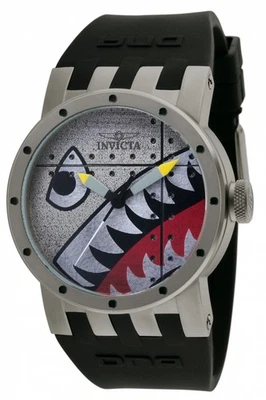 Invicta Men's 11651 DNA Bomber Brushed Black and Grey Dial Black Silicone Watch - Image 1 of 4