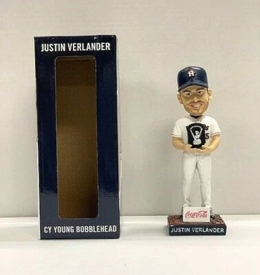 2021 SGA Houston Astros Justin Verlander Cy Young Bobblehead NIB 4/12/2021 - Image 1 of 2