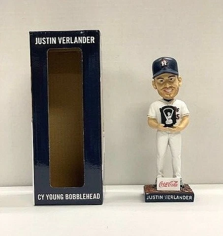 2021 SGA Houston Astros Justin Verlander Cy Young Bobblehead NIB 4/12/2021 Cover