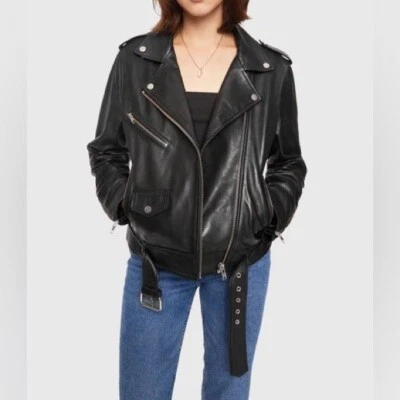 Chaqueta de cuero sintético REBECCA MINKOFF NUEVA CON ETIQUETAS talla grande Foto 1 de 4