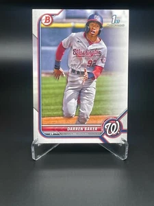 2022 Bowman 1st Darren Baker Washington Nationals #BP- 131 - Free Shipping - Picture 1 of 2