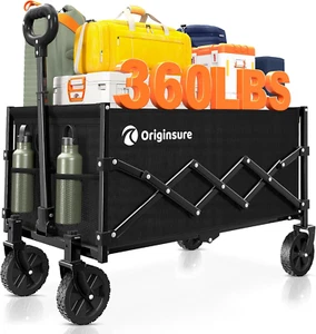 Carro Plegable Carrito De Carga Con Ruedas Multiusos Para Jardin Playa Compras - Picture 1 of 12