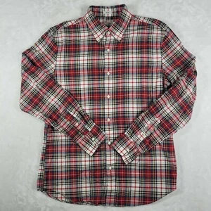 J. Camicia uomo Crew The Broken In Oxford abbottonata media rossa a quadri slim fit - Foto 1 di 9