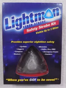 Lightman Xenon Sicherheit Stroboskop klar Licht Kit mit Halterungen * Auto Fahrrad ATV * NEU - Bild 1 von 3