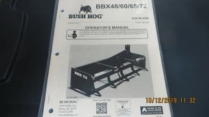 BUSH HOG BRAND BOX BLADE BBX 48, 60, 65, 72 OPERATORS MANUAL - Picture 1 of 3