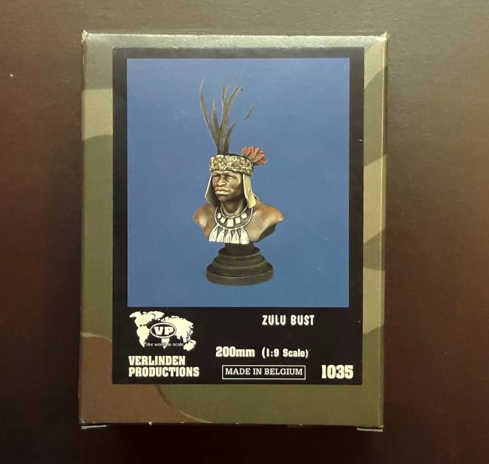 Original Resin Bust of Zulu Warrior - Verlinden (1035) - RARE OUT OF PRODUCTION  - Image 1 of 2