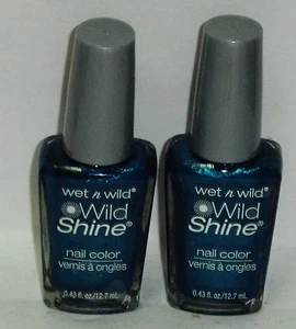2 esmaltes de uñas Wet n Wild WILD SHINE color BIJOU AZUL #443D RARO - Imagen 1 de 1