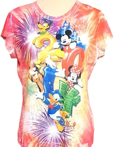 Camiseta DISNEY RN 55219 2014 Celebración de Fuegos Artificiales Mickey/Minnie/Goofy/Donald XL - Imagen 1 de 7
