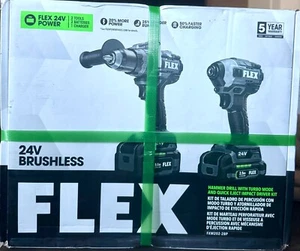 Flex FXM202-2B 24V Cordless 2-Speed Hammer Drill & Impact Driver Combo Kit w/Bat - Picture 1 of 2