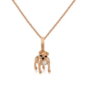 PENDANT STAFFY TERRIER IN ROSE GOLD ON STERING SILVER CMN325 - Picture 1 of 2