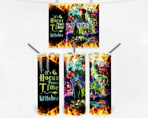 20oz Hocus Pocus Halloween insulated tumbler with box, lid and straw - Picture 1 of 2