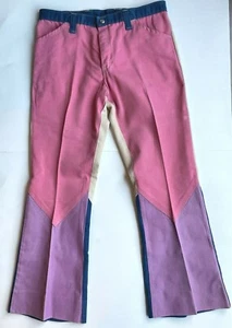 Vintage Anvil 1960s/70s Color Block Flare Leg Jeans, Women's RARE - Picture 1 of 11