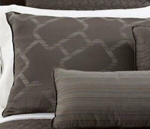 Hotel Collection Gridwork Standard Graphite Pillow Sham