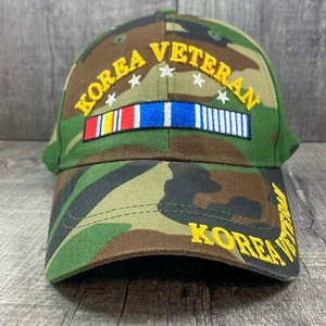 Korea Veteran Stars & Ribbons Herren Cap, Mütze [Woodland Camouflage - verstellbar] - Bild 1 von 9