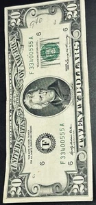 Series 1969 20$ Dollar Bill Federal Reserve Note - Picture 1 of 2