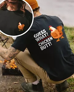 Funny Chicken Butt T-Shirt Humorous Chicken Tee Animal Lover Gift Novelty - Picture 1 of 42