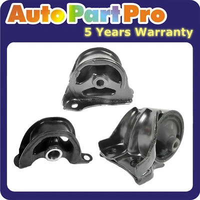 For Honda Civic del Sol 1.5L FWD 6534 6520 6506 1993 Engine Motor Mount 3PCS - Image 1 of 4