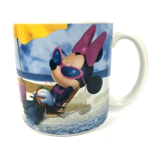 Disneyland Minnie Mouse On The Beach Large 16 oz Coffee Mug Tea Cup - Picture 1 of 7